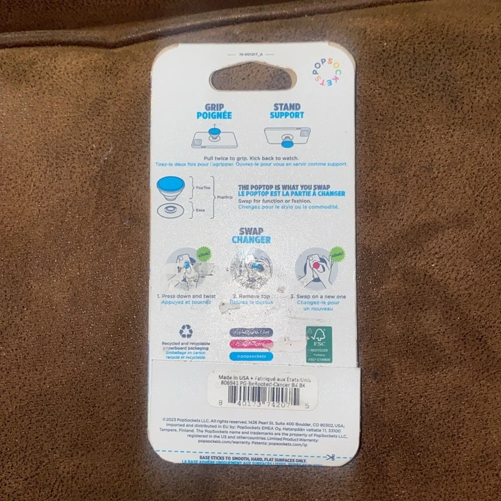 PopSocket Cancer Be Rooted- Pop Grip-  New